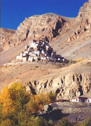 The gompa has exceptional thangkas and frescoes.