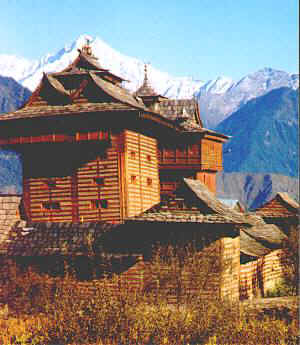 5000-meter peaks form the backdrop to Bhimakali Temple