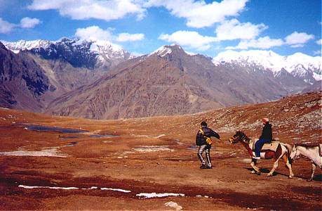 View north across the Lahaul Valley of the Chandra River