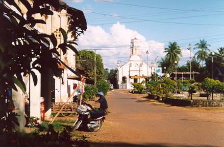 St. Theresa's Catholic Church in the distance is still in use and has a seminary. 