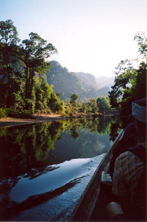 gliding home across the Nam Hin Bun