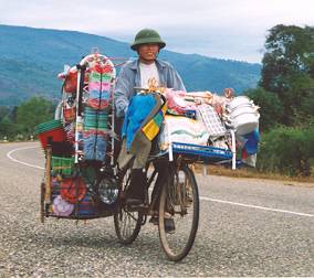 In Laos, the department store comes to you!