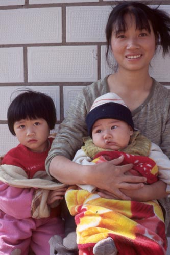 Chinese families are allowed only one child, but minority groups can have two kids.