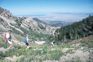 hiking on Deseret Peak