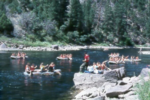 rafting and fishing on the Green River