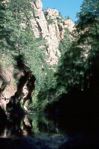 lower West Fork of Oak Creek Canyon