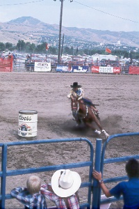 women's barrel racing at the Utah State Fair