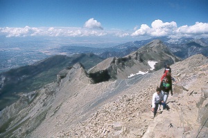 nearing the summit of Mt. Timpanogos