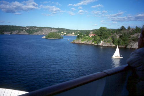 onboard the m/s Fantaasia on a 15-hour overnight ride to Tallinn, Estonia