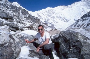 Bill trekking near the south face of Mt. Kangchenjunga