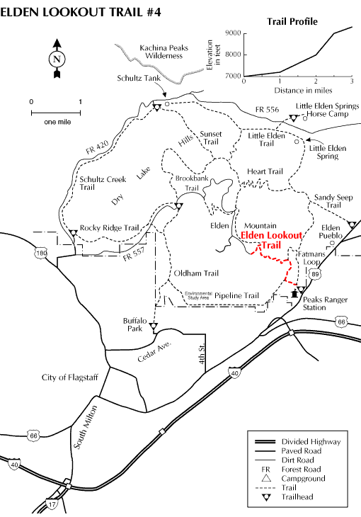 [graphic] Map of Elden Lookout Trail