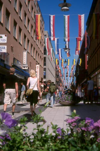 I bought my postcards along this pedestrian-friendly street.