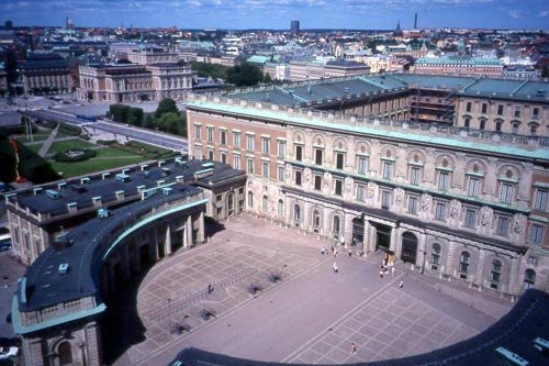 This view is from the tower of Storkyrkan, Stockholm's cathedral