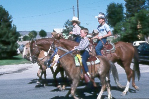 riding in the Wayne County Fair parade in Loa