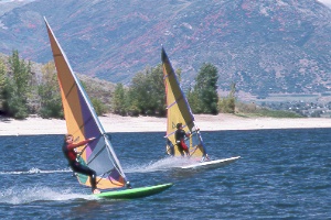 sailboarding on Deer Creek Reservoir