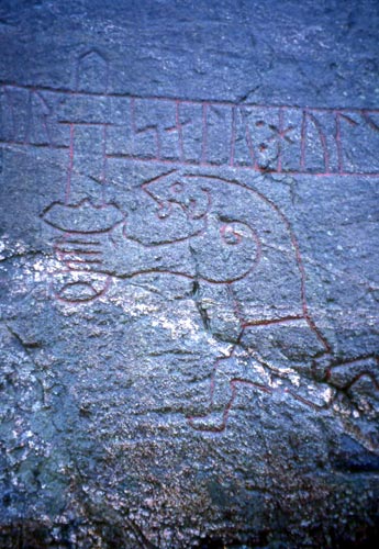 The complete Viking Age carving is 3 meters (10 feet) long!