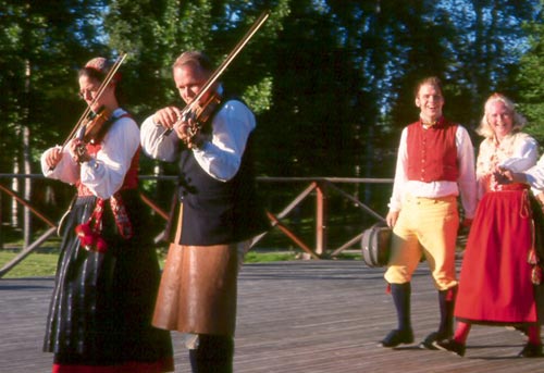 Folk dancing caps an exciting day at Skansen.