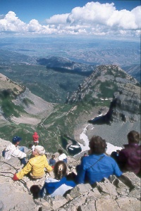 view to east from summit of Mt. Timpanogos