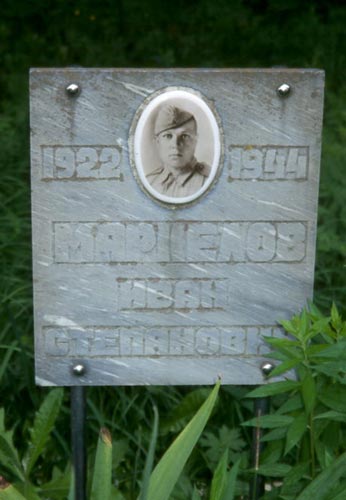 a roadside memorial north of Novgorod